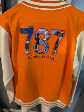 Large Roberto Clemente 787 Mi Isla Puerto Rico Letterman style Jacket